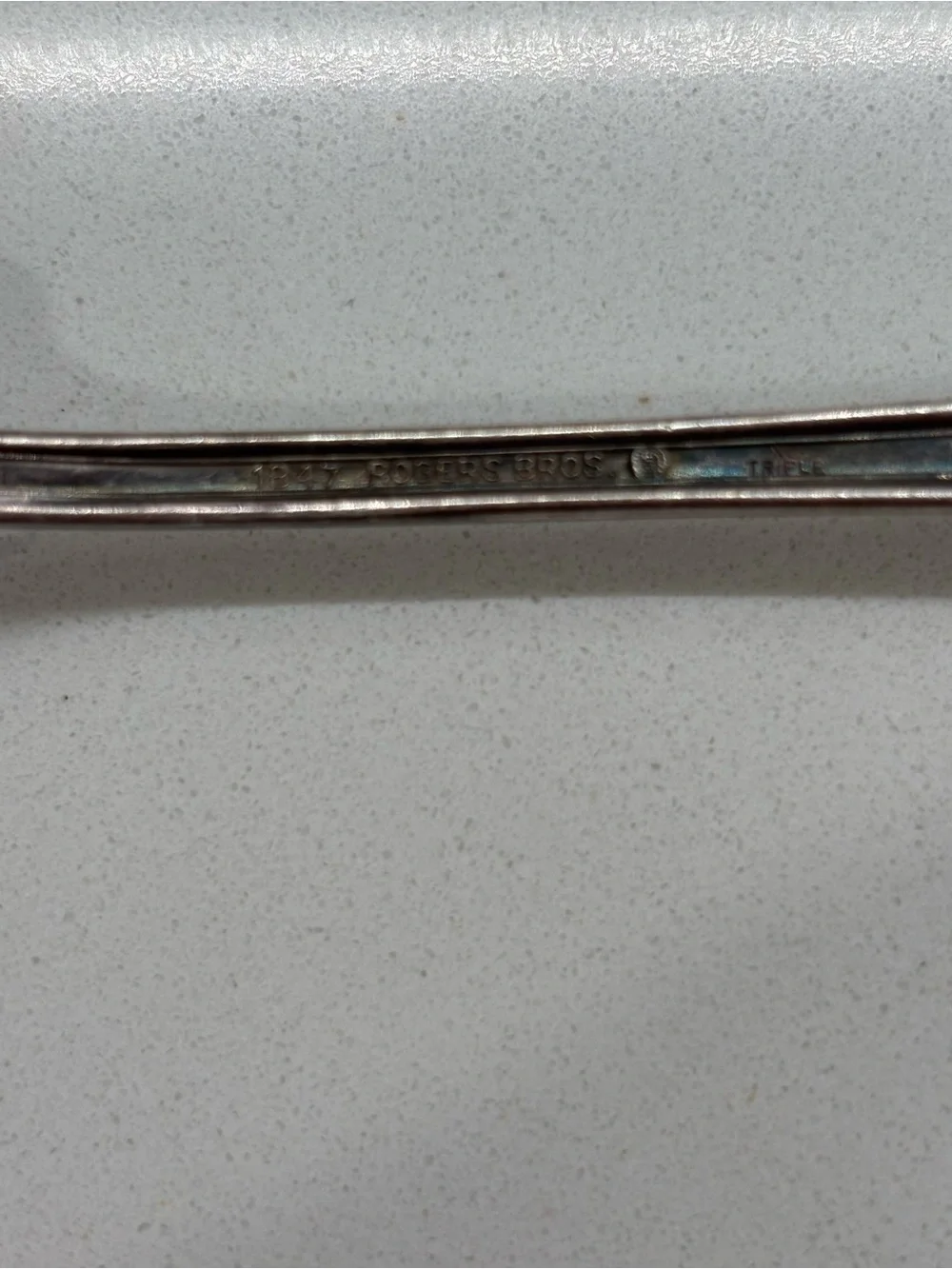 Ornate Silver-Tone Two-Prong Serving Fork